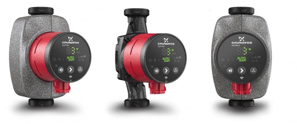 Циркуляційний насос Grundfos Alpha2 - просте і швидке гідравлічне балансування системи опалення.